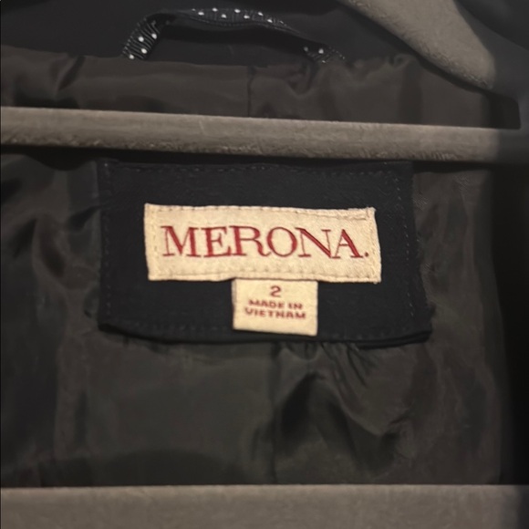 Merona Black Tailored Blazer with Notched Lapels - Picture 2 of 9